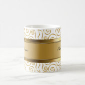 Conception chique de tasse de café de monogramme (Centre)