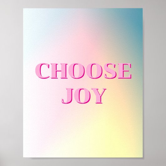 Conception colorée, Affiche Choisissez Joie (Devant)