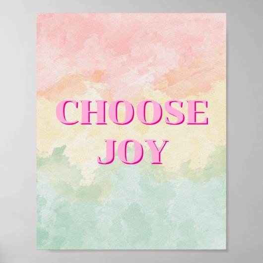 Conception colorée, Affiche Choisissez Joie (Devant)