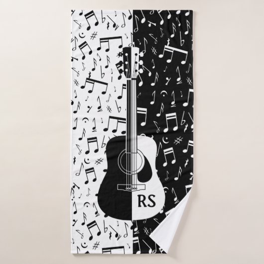 Conception contemporaine personnalisée de guitare (Serviette de bain)