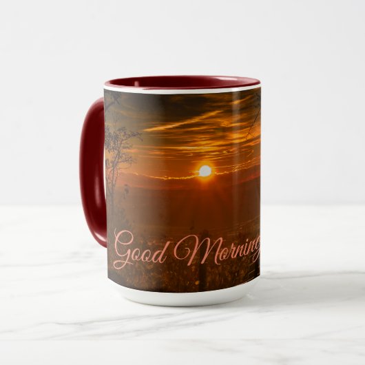 Conception couché de soleil Café et tasses de thé (Devant gauche)