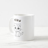 Conception Cute Cat Café Mug (Devant gauche)