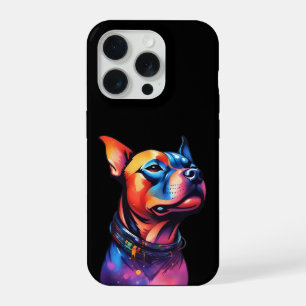 Conception Cyberpunk de Staffy Bull Terrier Coloré