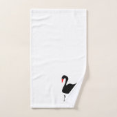 Conception Cygne Noir Monogrammé (Serviette à main)