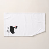 Conception Cygne Noir Monogrammé (Serviette à main)
