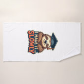 Conception d'animal mignon de graduation de paress (Serviette de bain)