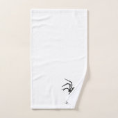 Conception d'araignée monogrammée (Serviette à main)