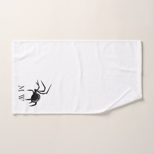 Conception d'araignée monogrammée (Serviette à main)