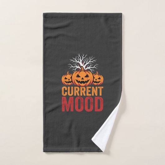 Conception d'arbre de citrouille d'humeur actuelle (Serviette à main)