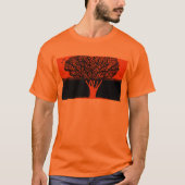 conception d'arbre orange du T-shirt des hommes (Devant)