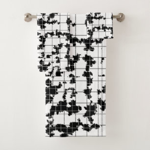 Conception d'art abstrait organique noir et blanc