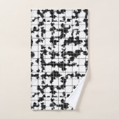 Conception d'art abstrait organique noir et blanc (Serviette à main)