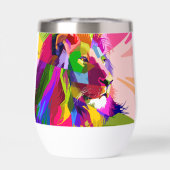 Conception d'art pop prismatique coloré de lion (Arrière)