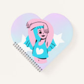 conception d'art trans sur cahier en forme de coeu (Devant)