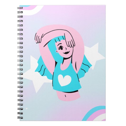 Conception d'art trans sur cahier spiralé (Devant)