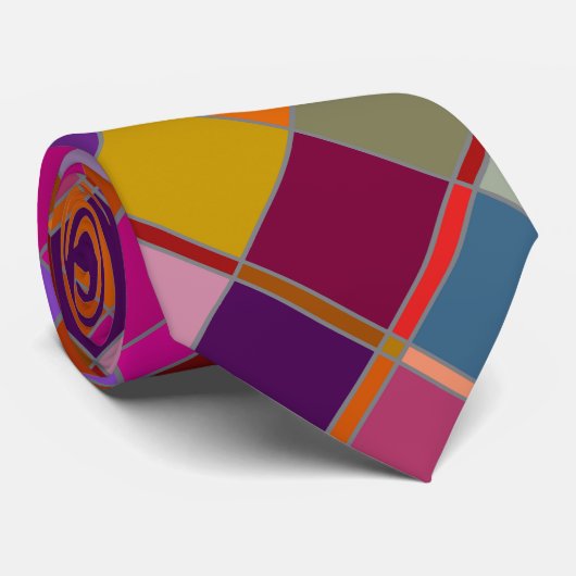 Conception d'automne À damiers Cravate (Roulé)