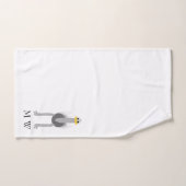Conception d'autruche Monogrammé (Serviette à main)