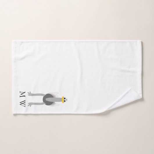 Conception d'autruche Monogrammé (Serviette à main)