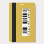 Conception de badge d'identité professionnel or no (Arrière)