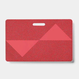 Conception de badge géométrique rouge personnalisé