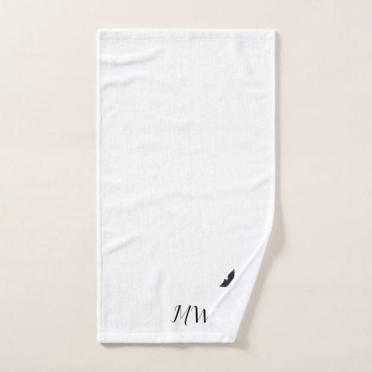 Conception de baleines monogrammes (Serviette à main)