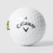 Conception de balle de golf avec un avertissement  (Logo)