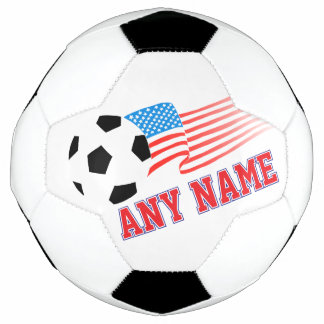 Conception de ballon de football à nom rouge perso