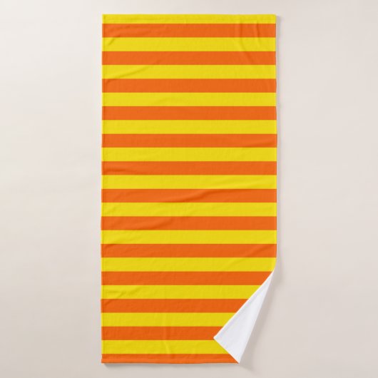 Conception de bandes jaunes orange (Serviette de bain)