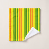 Conception de bandes verticales orange jaune vert  (Gant de toilette)