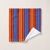 Conception de bandes verticales orange rouge bleu (Gant de toilette)