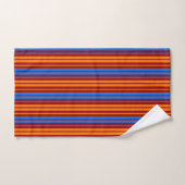 Conception de bandes verticales orange rouge bleu (Serviette à main)