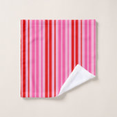 Conception de bandes verticales rose bubble gum ro (Gant de toilette)