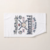 Conception de baseball patriotique 250 ans de libe (Serviette à main)