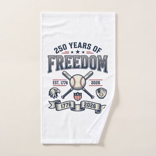 Conception de baseball patriotique 250 ans de libe (Serviette à main)