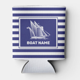 Conception de bateau nautique Glacière rayé bleu m