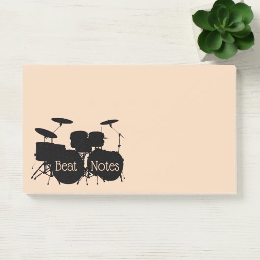 Conception de batterie à percussion Notes post-it (Bureau)