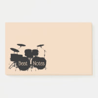 Conception de batterie à percussion Notes post-it