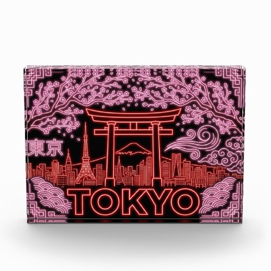 Conception de bloc photo néon Tokyo  (Devant)