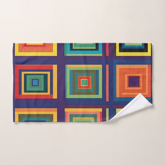 Conception de bloc rétro coloré (Serviette à main)