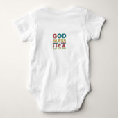 Conception de body bébé Dieu bénisse les États-Uni (Dos)