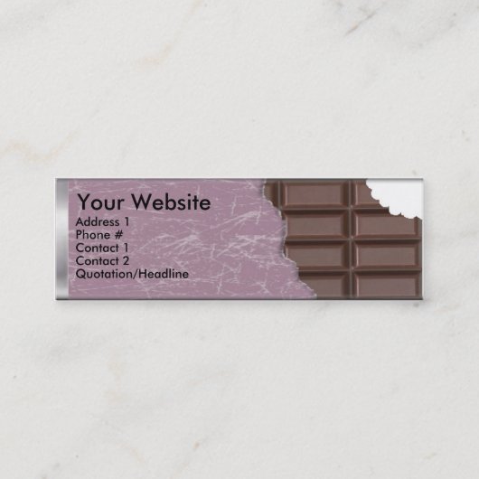 conception de bonbons Cartes de visite fines (Devant)