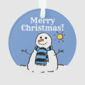 Conception de bonhomme de neige de Noël avec Joyeu (dos)