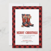 conception de bottes de cowboy pour carte de Noël (Devant)