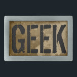 Conception de boucle de ceinture de geek pour le<br><div class="desc">Conception de boucle de ceinture de geek pour le style vintage des hommes |</div>