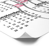 Conception de bowling Calendrier 2025 Affiche  (Coin)