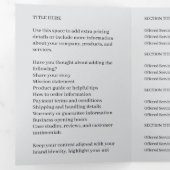 Conception de brochure pliée professionnelle grise (Intérieur en premier)