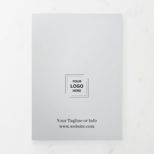 Conception de brochure pliée professionnelle grise (Page de couverture)