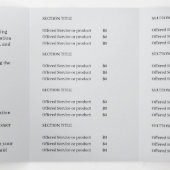 Conception de brochure pliée professionnelle grise (Intérieur au milieu)