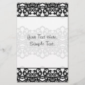 Conception de broderie de dentelle de papeterie (Devant)