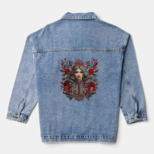 conception de broderie Denim Veste